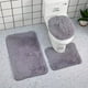 thumbnail image 1 of 3pcs Thick Velvet Bath Mat Set, Bathroom Rugs For 3 Pieces, Toilet Mats, Soft Comfortable, Water Absorption, Non-Slip, Thick, Easier To Dry For Floor Mats, Bathroom Accessories, 1 of 3