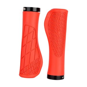 Magideal - 2X Empuñaduras De Manillar De Bicicleta Empuñaduras De Manillar De Bicicleta Accesorios De Ciclismo Antideslizantes Empuñaduras De Repuesto Para Bicic Rojo Naranja