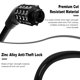 thumbnail image 4 of Cable antirrobo Fusiontec para bicicleta, resistente, 2 unidades, negro, 4 of 7