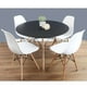 thumbnail image 1 of Juego De Comedor eames Redondo 4 sillas Negro-Blanco 80 cm, 1 of 6