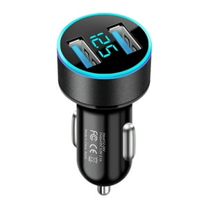 Crusec - Cargador Adaptador Automovil Usb Doble Entrada 12-24V 3.1A
