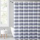 thumbnail image 2 of Cortina de ducha Serafina Home 183 cm azul y blanco a rayas, 2 of 9