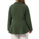 thumbnail image 3 of Agnes Orinda Blazer para Mujer Talla Grande Botón Solapa Panel Volante Peplum Blazers 4X Verde Militar, 3 of 6