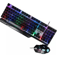 Genérico - Kit De Teclado Y Mouse Gamer Weibo Wb-550 Color Negro
