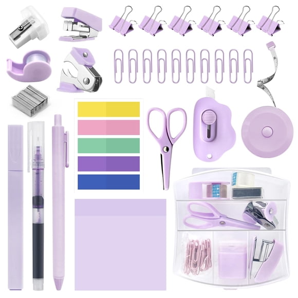 Kit de útiles de oficina YUMOONI con mini engrapadora, grapas y juego de cinta