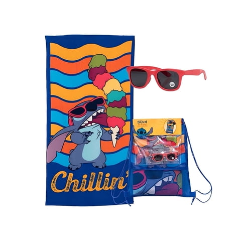 Mashini - Toalla De Baño Niño Niña Con Lentes De Sol Y Bolso Stich