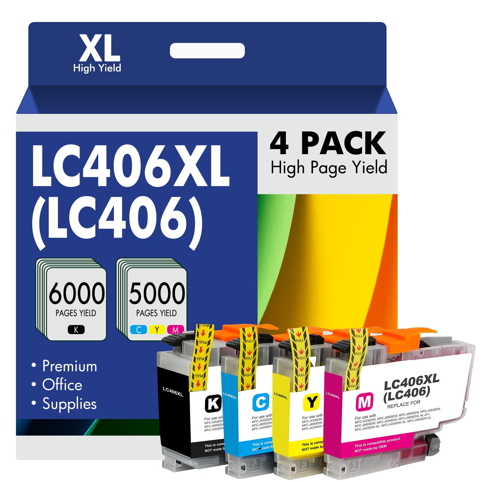 Cartuchos De Tinta Toner Bank Lc406xl Lc406 Para Impresora Brother