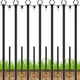 thumbnail image 1 of Postes para luces de cadena AHRLHR, paquete de 7, 3 m, metal con horquilla para exterior, 1 of 7