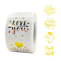 Magideal - 500X Pegatinas Del Día De San Valentín Bolsas De Embalaje Etiquetas De Embalaje Suministros Para Fiestas Regalos Pegatinas De Sello Para Caja Marcapág