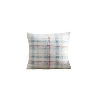 Genérico - Set De 4 Fundas Peludas Cuadrille Felpa 45X45 Celeste