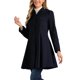 thumbnail image 4 of INSPIRE CHIC Abrigo de Mujer de Pecho Simple A Línea Abrigos de Invierno de Largo Medio M Azul Oscuro, 4 of 6