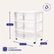 thumbnail image 4 of Carrito organizador de plástico transparente HOMZ de 3 niveles con cajones, 4 of 9