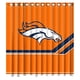 thumbnail image 1 of Cortina de ducha con el logotipo de los Denver Broncos, juego de cortinas de baño con ganchos, tamaño 66 x 72 pulgadas, 1 of 3