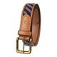 thumbnail image 1 of Cinturón de vestir con incrustaciones de cinta tejida de Tommy Hilfiger para hombre, color canela, 1 of 3