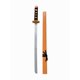 thumbnail image 2 of Katana De Madera Bokken De Práctica Con Funda Saya 73cm-Naranja, 2 of 4