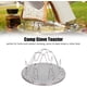 thumbnail image 3 of Estufa de campamento plegable tostadora de acero inoxidable, soporte para tostadora de 4 rebanadas, soporte para tostadora de pan, estantería para tostadora de olla, barbacoa, fiesta, exterior, sender, 3 of 7
