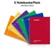 thumbnail image 3 of Cuaderno STAPLES de 1 materia, rayado ancho, 70 hojas, paquete de 6, 3 of 6