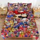 thumbnail image 1 of Super Mario 3-Piece Comforter Set for Bedroom Super Mario Bedding Set for Kids Adults Soft Microfiber Duvet Cover Set with Zipper Closure, 1 of 5