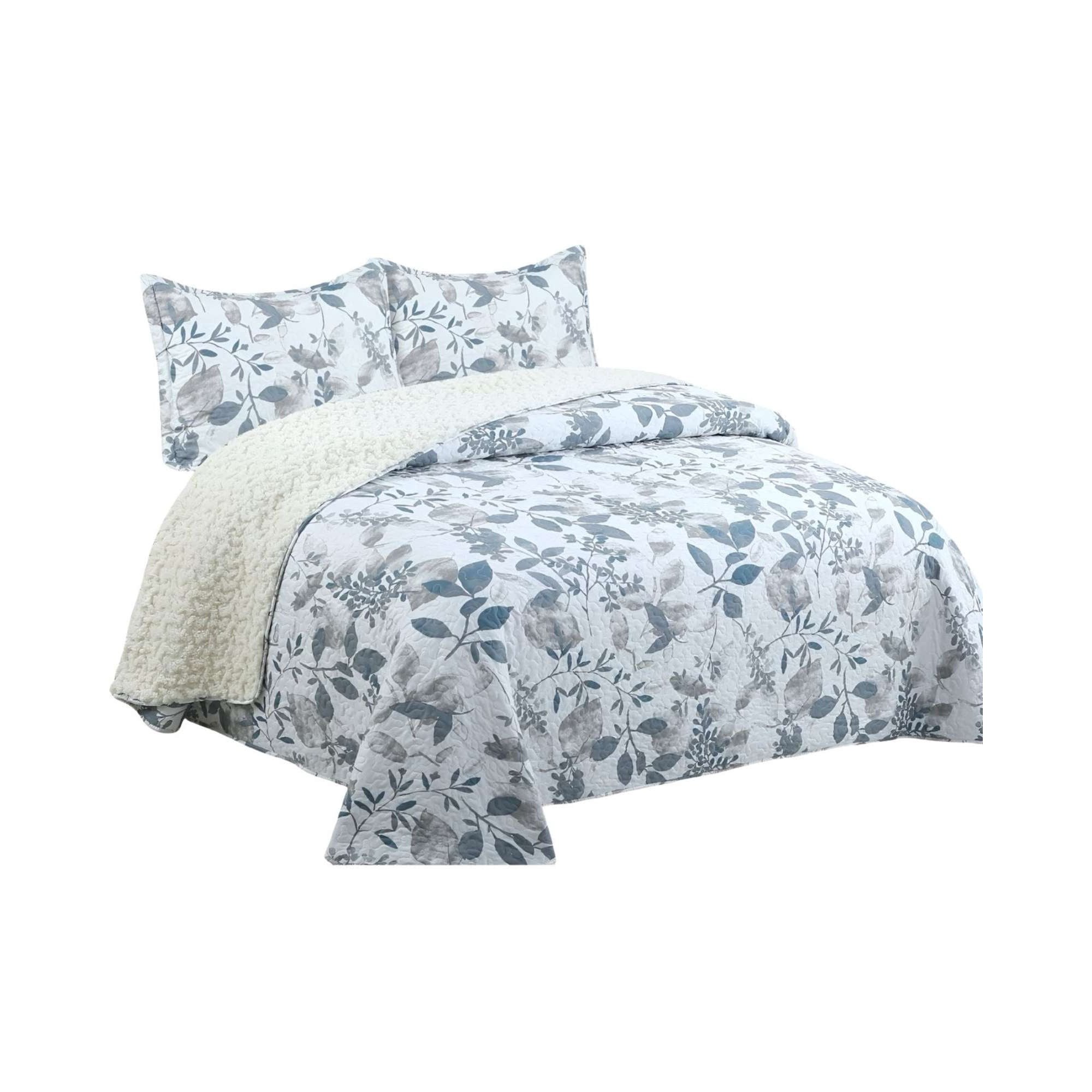 Feiya - Quilt Con Sherpa King Blanco J18