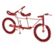 thumbnail image 3 of Hecho a mano Metal Craft Modelo de bicicleta Juguete Escritorio de oficina Decoración para el hogar Rojo, 3 of 5