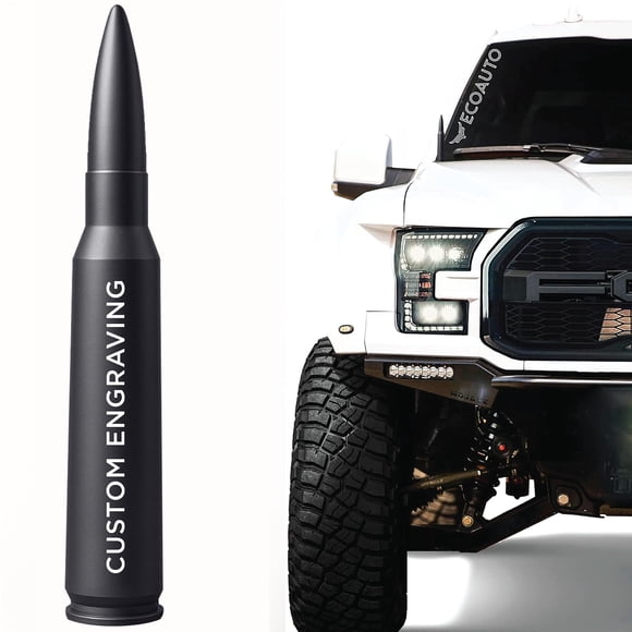 Antena Bullet EcoAuto de 14 cm de aluminio antirrobo para Dodge/Ford