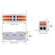 thumbnail image 2 of Conector Adaptador Empalme Rapido Electrico Cables Corriente 2 Tomas naranja, 2 of 6