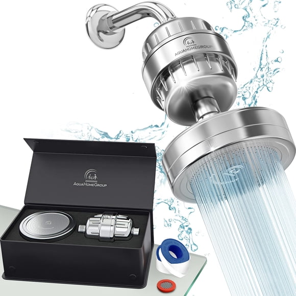 Cabezal de ducha AquaHomeGroup con filtro de 20+3 etapas y alta presión