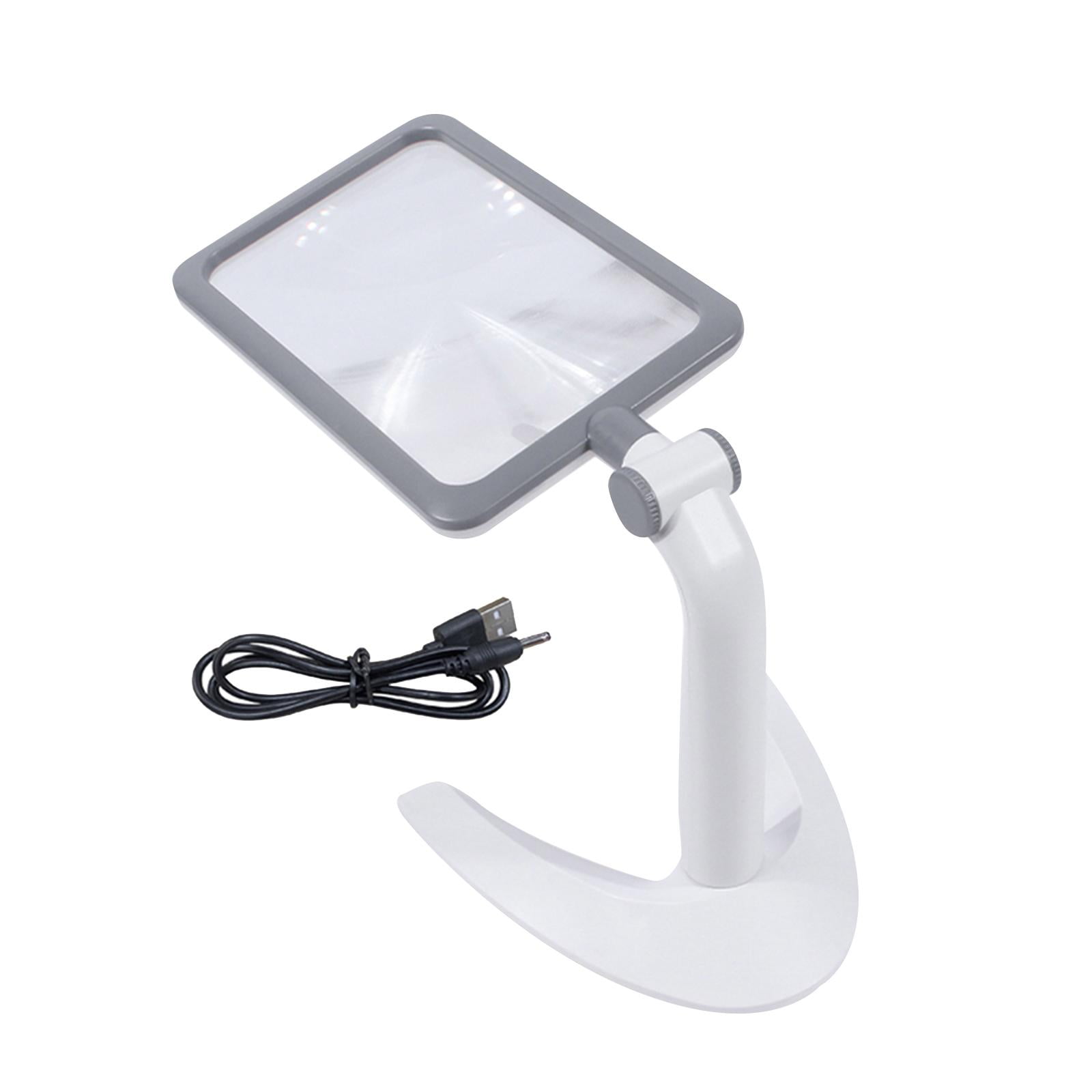 Ioensy - Lupa Con Escritorio Ligero Para Lectura Diaria, Banco De Trabajo, Esteticistas, Blanco