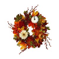 Bothyi - Guirnalda De Cosecha Para Puerta Delantera, Guirnalda De Otoño Para Decoración De Festivales, Estilo De Jardín D