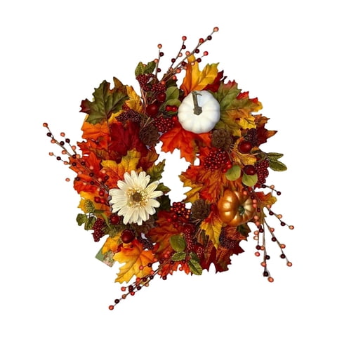 Bothyi - Guirnalda De Cosecha Para Puerta Delantera, Guirnalda De Otoño Para Decoración De Festivales, Estilo De Jardín D