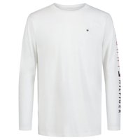 Camiseta Tommy Hilfiger De Manga Larga Con Cuello Redondo Para Niños De 10 A 12 Años