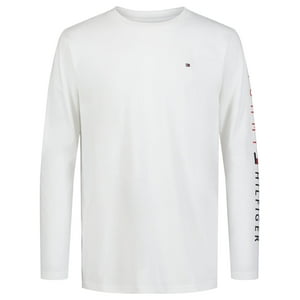 Camiseta Tommy Hilfiger De Manga Larga Con Cuello Redondo Para Niños De 10 A 12 Años