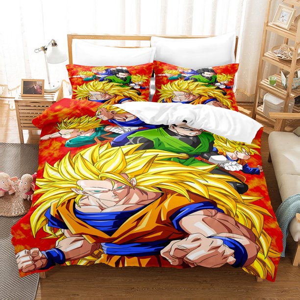 Dragon_Ball Dragon_Ball Bedding Set Sheet Set for Kids Adults,All Season Lightweight