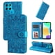 thumbnail image 3 of Funda tipo cartera FOXDOCK para Infinix Smart 6 , diseño girasol en relieve, cuero PU, cierre magnético, soporte y tarjetero, 3 of 5