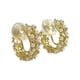 thumbnail image 1 of Aros Sin Perforación Argolla Huggies Perlas Zirconia Chapada en oro 18kl, 1 of 3