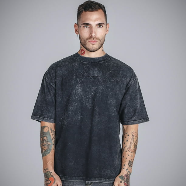 Polera Oversize Minimalista Negro Charcoal