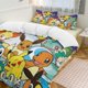 thumbnail image 2 of Pokmon 3 Piece Sets Full/Queen Size - Reversible Microfiber Quilts with Shams Soft Lightweight Bedspread Coverlet Comforter for All Season Bed Sheets, 2 of 4