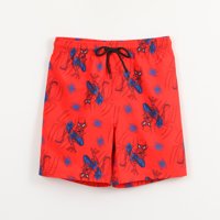 Traje De Baño Niño Rojo Full Print Spiderman Marvel