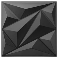 Paneles De Pared 3D Art3Dwallpanels Diamante Pvc Negro Paquete De 33