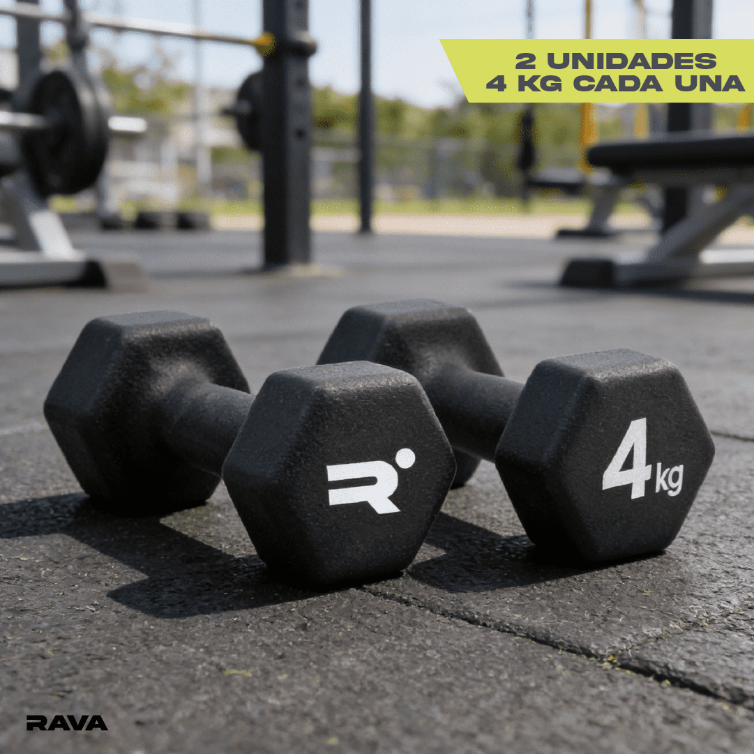Set De 2 Mancuernas Ejercicio Fitness Dumbbell 4kg Rava