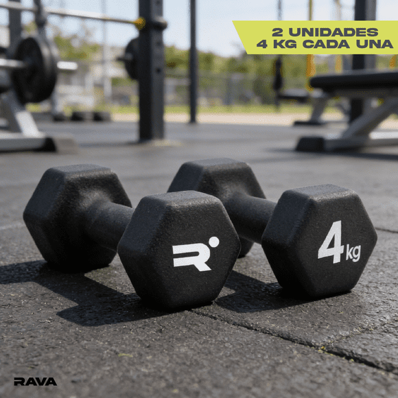 Set de 2 Mancuernas Ejercicio Fitness Dumbbell 4kg Rava