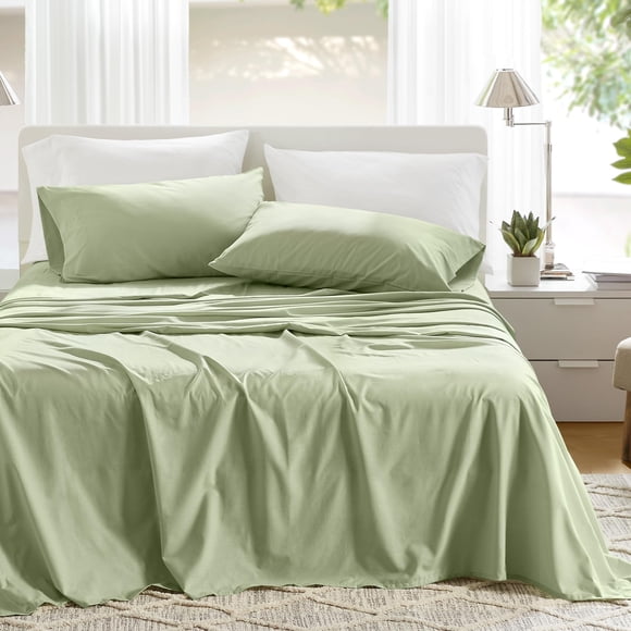 Juego de sábanas Comfort Spaces tamaño completo 4 piezas - Verde Salvia