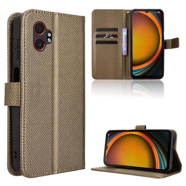 Funda Billetera para Motorola Moto G67 Power 5G con Ranuras y Soporte Marrón