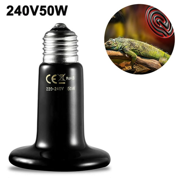 Bombilla de calor de cerámica, emisor de calor infrarrojo para reptiles, lámparas calefactoras, bombillas para criaderos de mascotas, gallineros, lagartos, dragones barbudos, tortugas, serpientes, acu