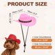 thumbnail image 2 of Sombrero de Vaquero para Perro Uxcell, Mini Sombrero de Vaquero para Mascota con Correa de Barbilla Ajustable, Gorra de Cosplay (Rosa, M), Para Perros y Gatos, 2 of 7
