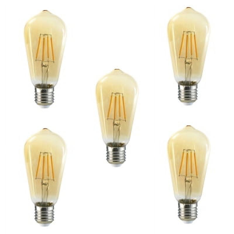 Hb Led - Pack 5 Ampolletas Led E-27 Filamento 6w St58 Sec