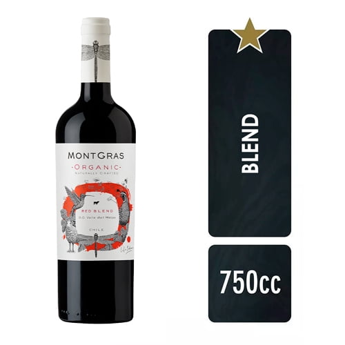 Vino Montgras Organic Red Blend Bot 750Ml 14,2 Gl