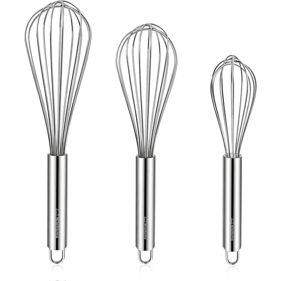 Batidor NileHome de acero inoxidable, 12, 10 y 8 pulgadas