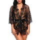 thumbnail image 1 of Lencería de mujer, kimono de encaje, vestido sexy, mangas anchas, conjunto de lencería sexy, negligé, ropa interior, bata transparente con cinturón de satén, 1 of 8