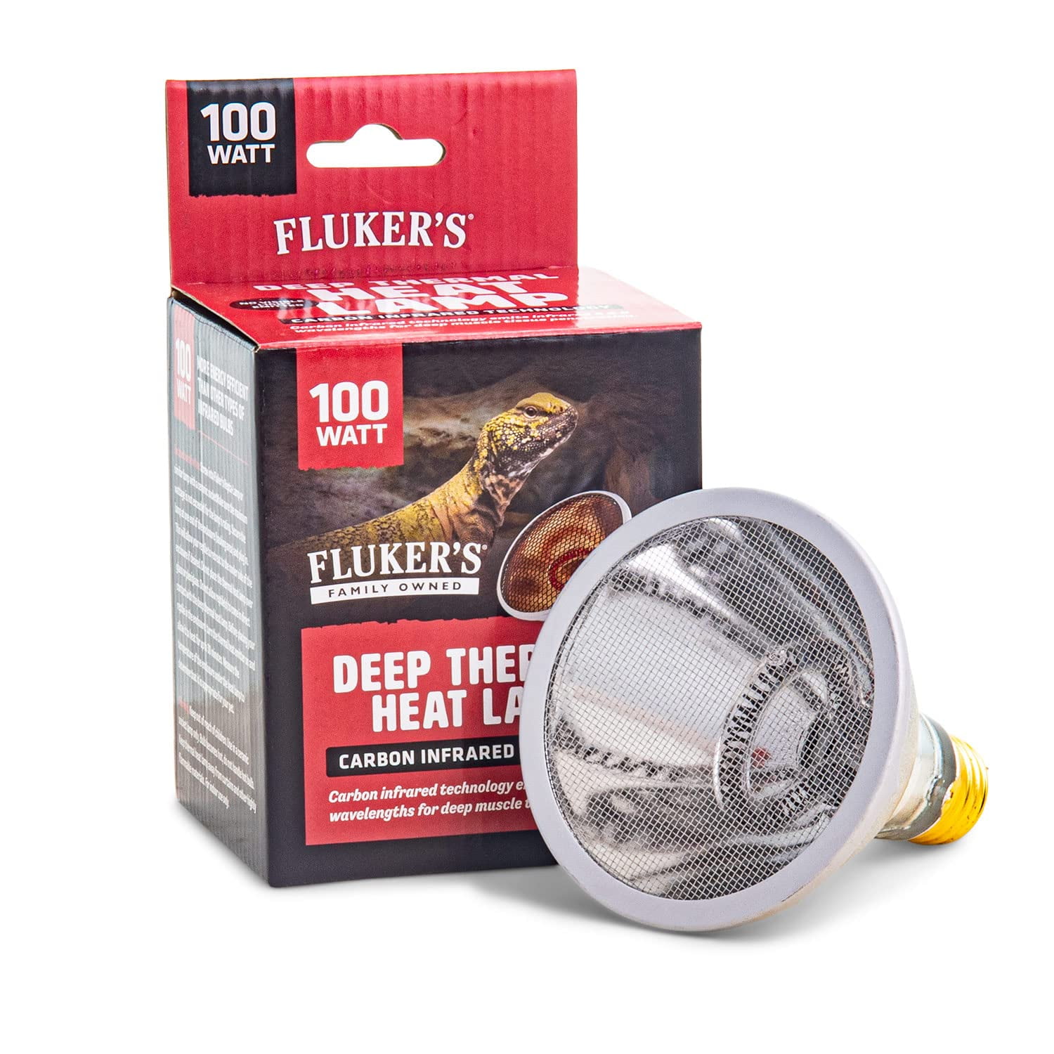 Lámpara de calor infrarrojo Fluker's 100 W para reptiles